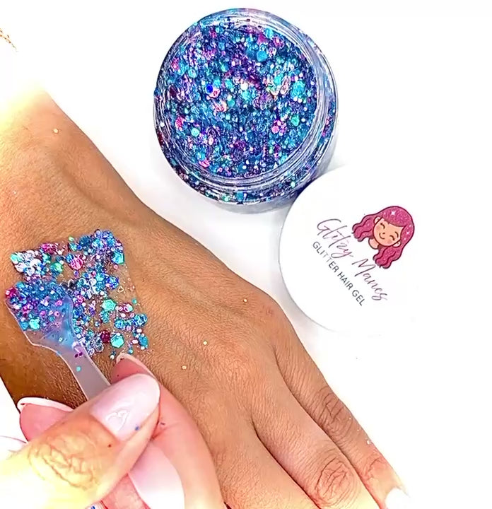 Glitzy Manes “Aloha” Glitter Hair Gel